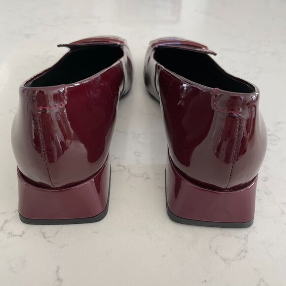 Geox Respira Vivyanne Italian Patent Leather Classic Shoes Burgundy Wine Sz 39.5 - Picture 5 of 12